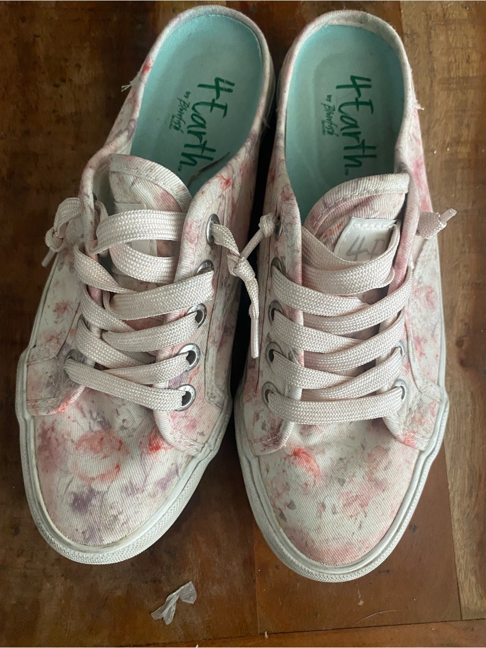 Blowfish Pink Floral Canvas Lace-Up Sneakers